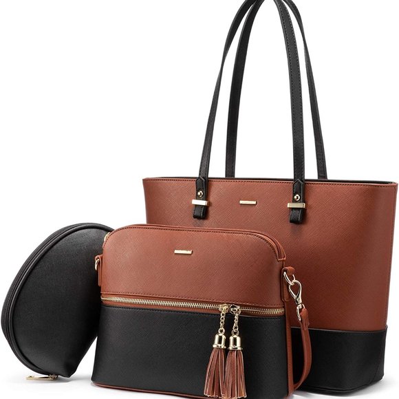 New3pcs Purse SetHandbags for Women Shoulder Bags Tote Satchel